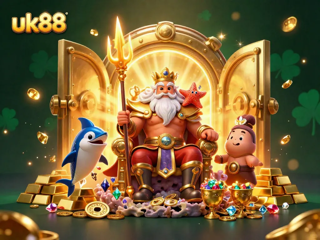 Experience the exhilarating world of uk88 with Neptune and treasures in vibrant 3D!