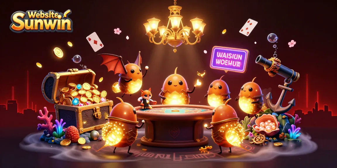 Engage with exciting gameplay at Website Sunwin featuring a vibrant cave casino illuminated by glowworms and a bat dealer.